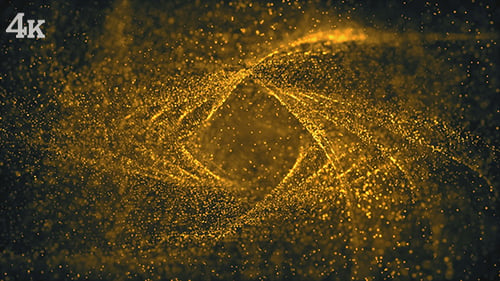Goldene glänzende Partikel Nebula-Partikel