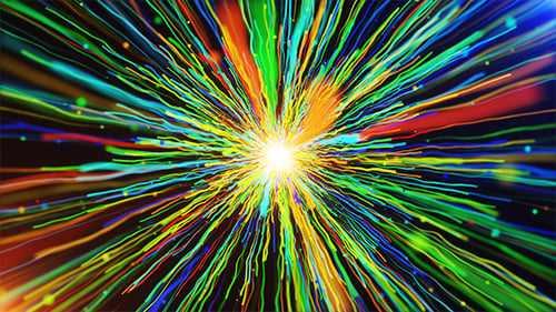 Vibrant Abstract Light Trails Burst Background Animation