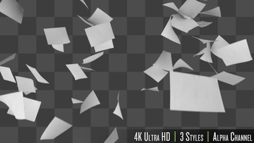 Animated Falling Paper Transition with Multiple Styles