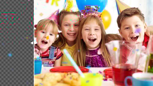 Colorful Confetti Falling Particles Overlay