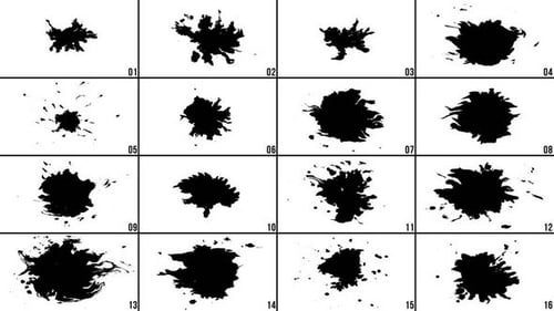 Animated Ink Splatter Reveals and Transitions Pack