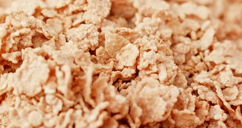 Crispy Cornflakes Close Up Shot for Breakfast