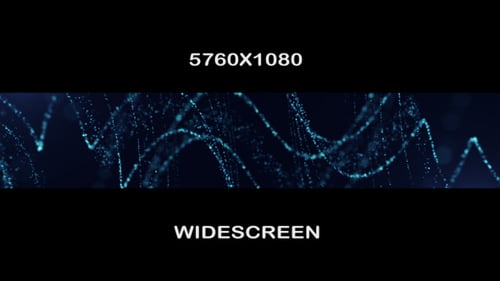 Abstract Particle Wave Widescreen Digital Animation