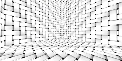 Abstract Woven Geometric Room Tunnel Animation