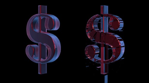 Transparent Glass Dollar Collapse