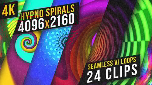 Hypnotische Spiralen - Bonbonpackung - VJ Loops