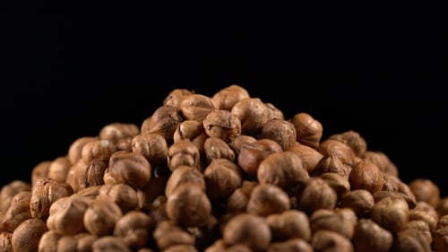 Pile of Hazelnuts with Dolly Camera Movement