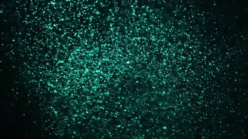 Abstract Glowing Teal Particles Loop Background