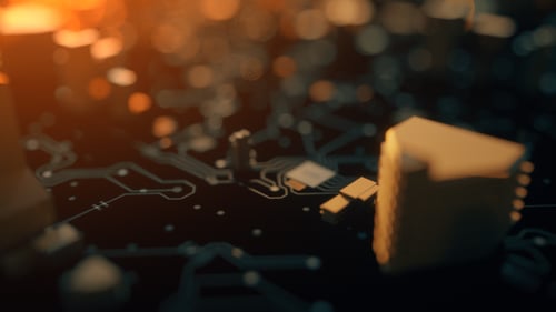 Schaltungstechnik City Mini City In Leiterplatte