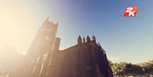 Historische Kirche und Zeitrafferhimmel