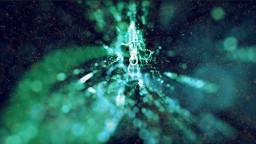 Green Particles Background