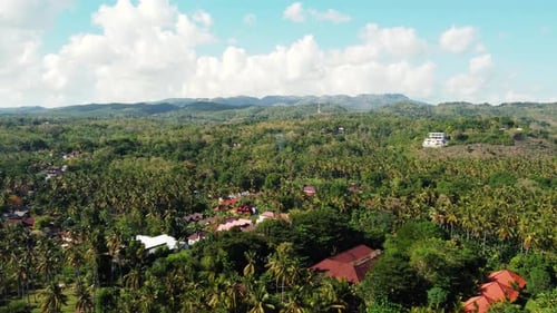 Drone Flying along the beach in Nusa Penida island