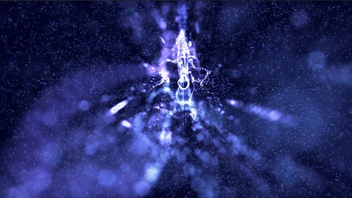 Magic Blue Particles Background