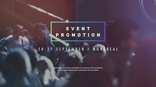 Modern Event Promotion Titles with Kinetic Typography