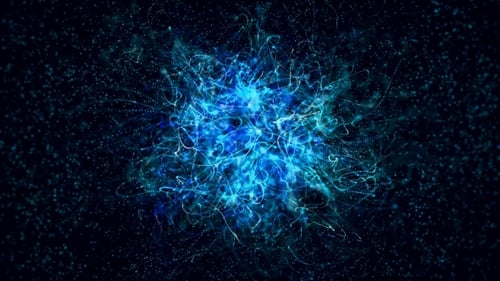 Abstract Blue Light Particle Swirl Background Animation