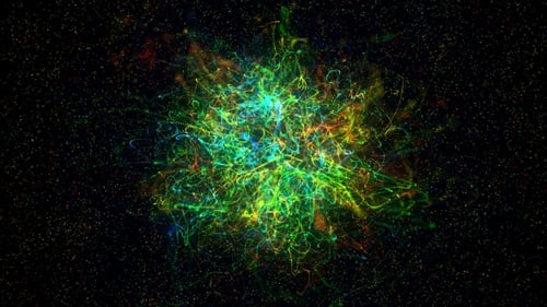 Abstract Swirling Particle Field Background Animation