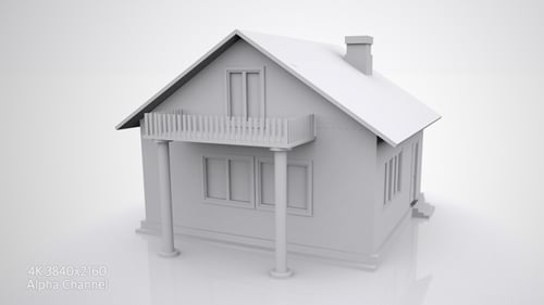 Casa de construcción 3D - Puerta abierta