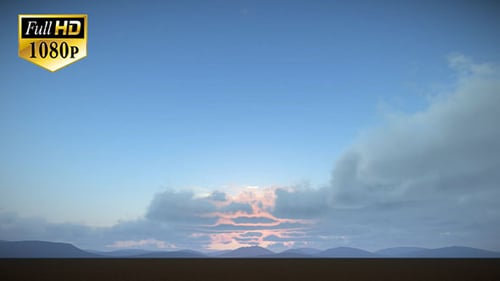 Time Lapse Clouds Rolling Over Mountain Horizon at Dawn