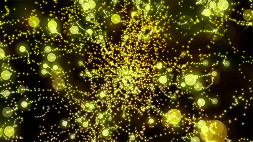 Dynamic Golden Particles Abstract Celebration Background