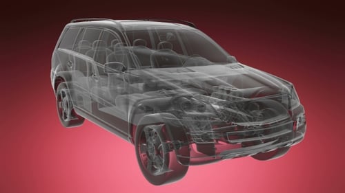 Transparentes Auto rotieren