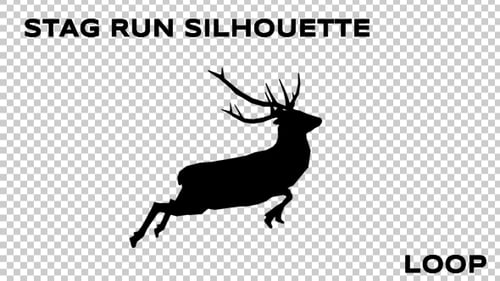 Hirschlauf-Silhouette