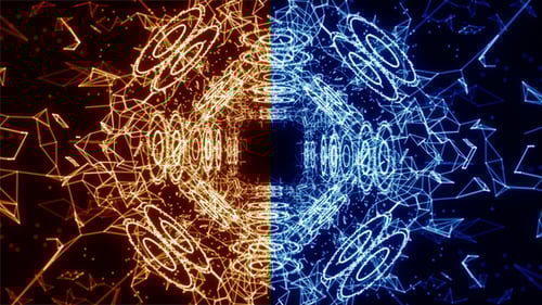 Abstract Futuristic Network Tunnel Seamless Loop Background