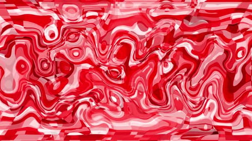 Dynamic Red and White Abstract Fluid Liquid Background