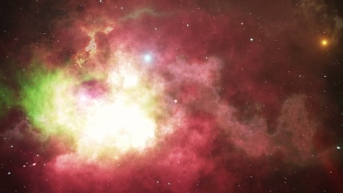 Animated Space Nebula Background with Glowing Stars