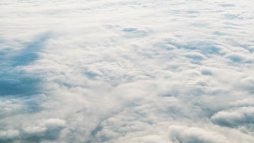 White Clouds Aerial View, Peaceful Sky