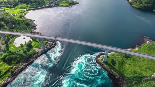 Whirlpools of the Maelstrom of Saltstraumen, Nordland, Norway