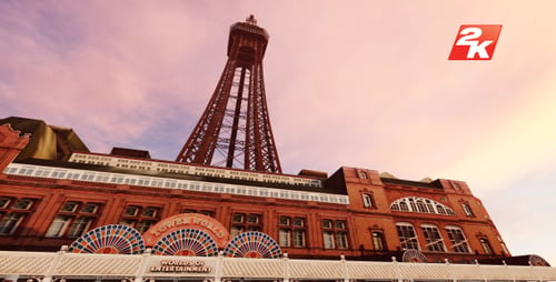 Torre de Blackpool y nubes time-lapse