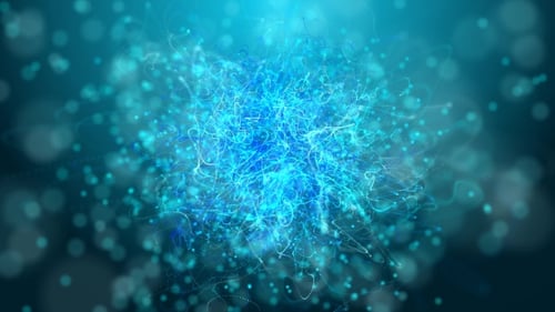 Blue Strings Particles Loop Background