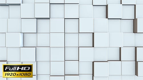 Clean Geometric Cube Wall Animation