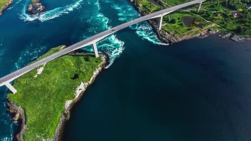 Whirlpools of the Maelstrom of Saltstraumen, Nordland, Norway