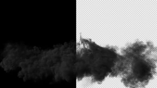 Volumetric Ground Smoke Horizontal Alpha Reveal Effect