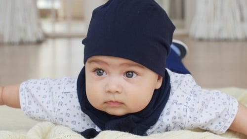 Cute Baby Boy Lying