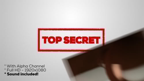 Top Secret Rubber Stamp Reveal Animation