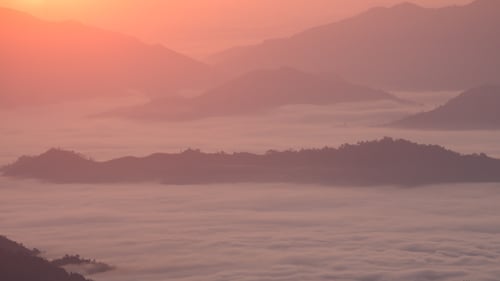 Mountain Landscape With Sunlight In Morning