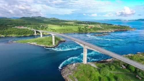 Whirlpools of the Maelstrom of Saltstraumen, Nordland, Norway