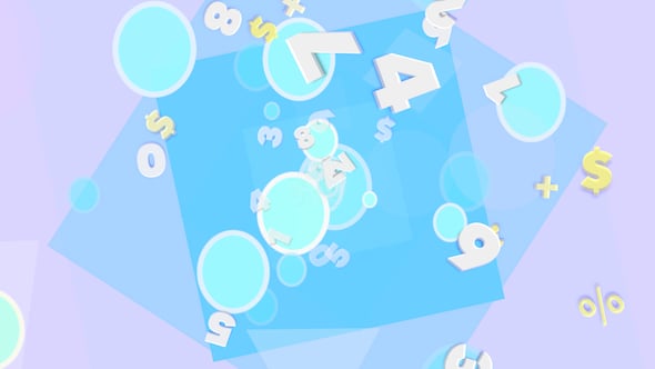 Animated Numbers and Symbols Floating Background Loop, Backgrounds ...