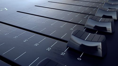 Sliding Fader with Efficiency Inscription