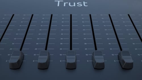 Sliding Fader with Trust Inscription