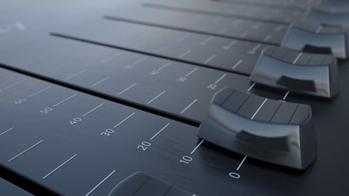 Sleek Digital Faders Interface Moving Up and Down