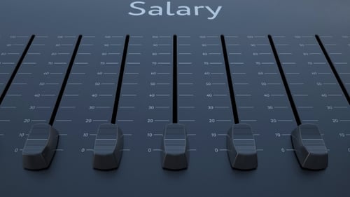 Sliding Fader with Salary Inscription