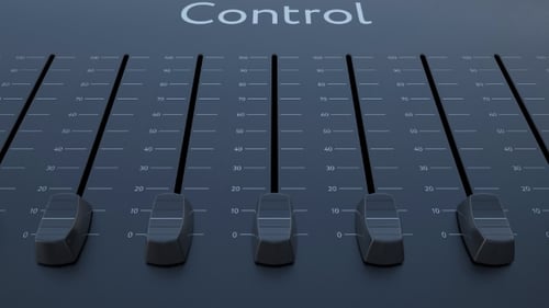 Sliding Fader with Control Inscription