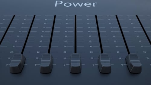 Sliding Fader with Power Inscription