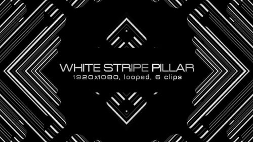 Abstract White Stripe Geometric Pillars And Tunnel Loops