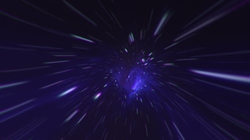 Futuristic Hyperspace Tunnel Warp Speed Light Journey Animation