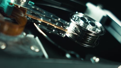 Stockage d'informations, ordinateur Hdd. A propos des détails du disque dur, de la broche et de la tête