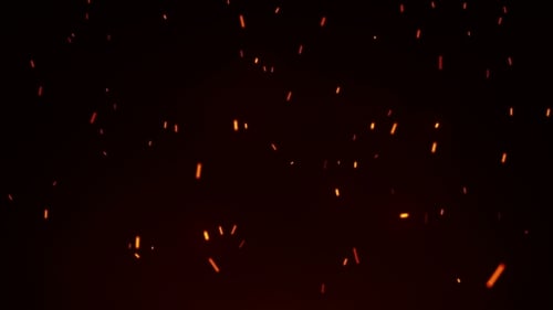 Animated Fiery Sparks and Glowing Embers Background
